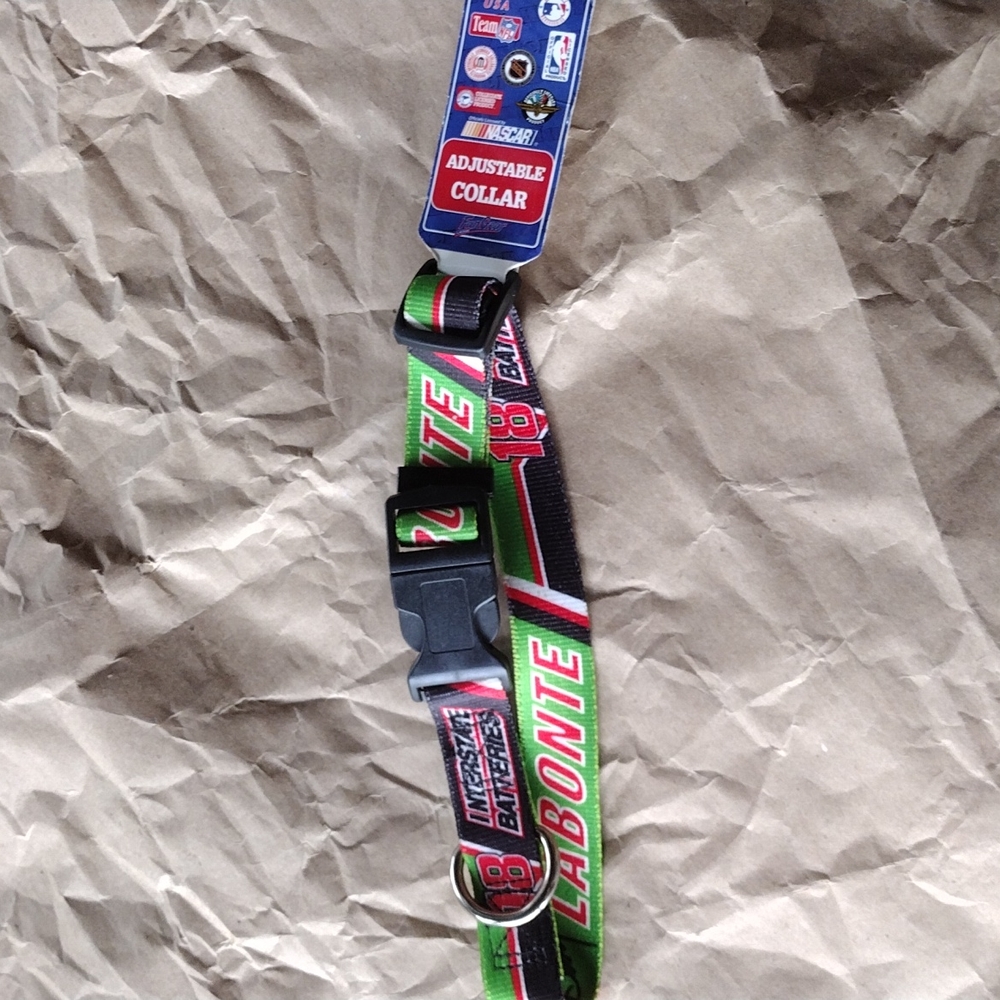 NWT Nascar Bobby Labonte Adjustable Dog Collar